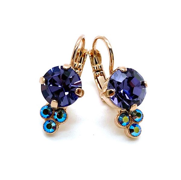 Mariana Earrings Classy Tanzanite & AB Austrian Crystals My Treasures Coll.