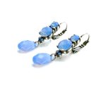 Earrings By Mariana Woman Dangling Lt. Sapphire and Opal Swarovski Crystals