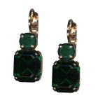 Mariana Earrings Exquisitely Elegant Emerald Austrian Crystals Ivy Botanica Coll. - Image 3