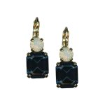 Mariana Earrings Glamorous Montana Blue & White Opal Austrian Crystals My Treasures Coll. - Image 2