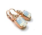 Mariana Earrings Kalahari Africa Coll. Exquisite Light Peach & White Opal Austrian Crystals - Image 3