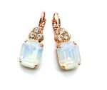 Mariana Earrings Kalahari Africa Coll. Exquisite Light Peach & White Opal Austrian Crystals - Image 2