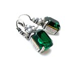 Earrings By Mariana Woman Elegant Emerald and Cream Pearl Swarovski Crystals - Image 3
