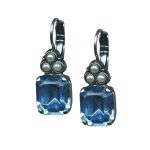 Mariana Earrings Classy Aquamarine & Lt Azore Austrian Crystals My Treasures Coll. - Image 2