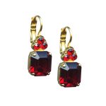 Mariana Earrings Alluring Siam & Lt Siam Austrian Crystals My Treasures Coll.