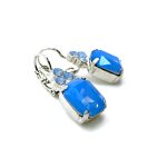 Earrings By Mariana Woman Adorable Lt. Sapphire and Opal Swarovski Crystals - Image 2