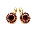 Mariana Earrings Lady In Red Songbook Coll. Stunning Floral Siam Austrian Crystals