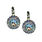 Mariana Earrings Glitzy Floral in Moonlight & Sapphire AB Austrian Crystals 2019 Special Edition