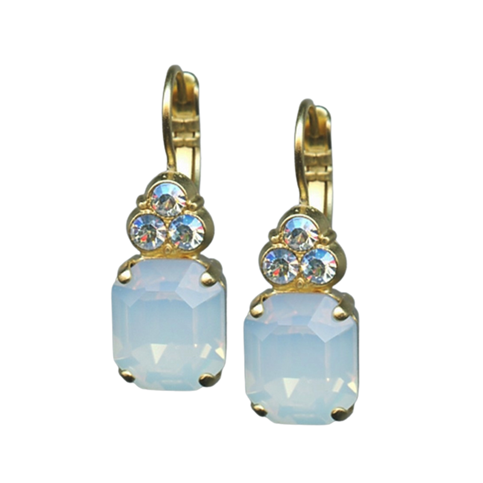 E-1014-5087-YG6(1) Mariana Earrings Shimmering Moonlight & White Opal Austrian Crystals Forever Cocktail Hour Coll. - Image 1