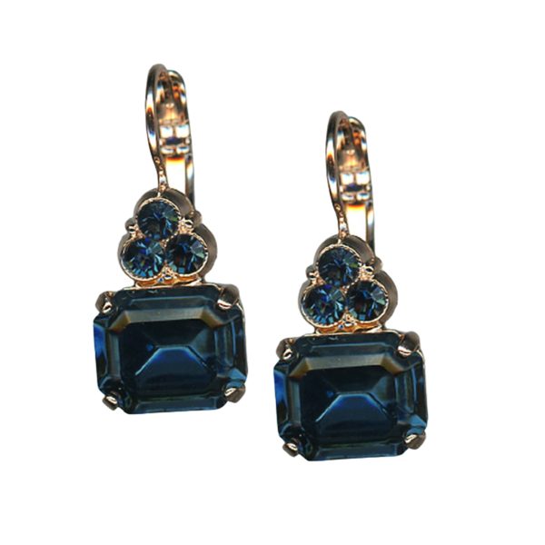 Earrings By Mariana Woman Gorgeous Montana Blue Swarovski Crystals