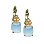 Mariana Earrings Exude Elegance Pearl Mineral & White Opal Austrian Crystals My Treasures Coll. - Image 2