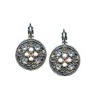 Mariana Earrings Shimmering Nude Czech & Chalk White Austrian Crystals Kalahari Africa Coll. - Image 2