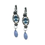 Mariana Earrings Periwinkle Cocktail Hour Coll. Charming Aqua Blue & Blue Opal Austrian Crystals - Image 3