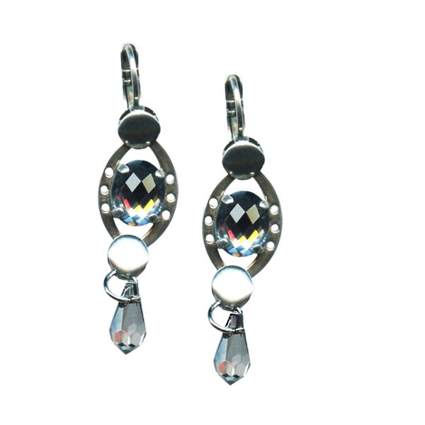 Mariana Earrings Simply Elegant Black Diamond Austrian Crystals  Martini Cocktail Hour Coll.