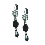 Mariana Earrings Classy Jet Black & Pacific Opal Austrian Crystals My Treasures Coll. - Image 3