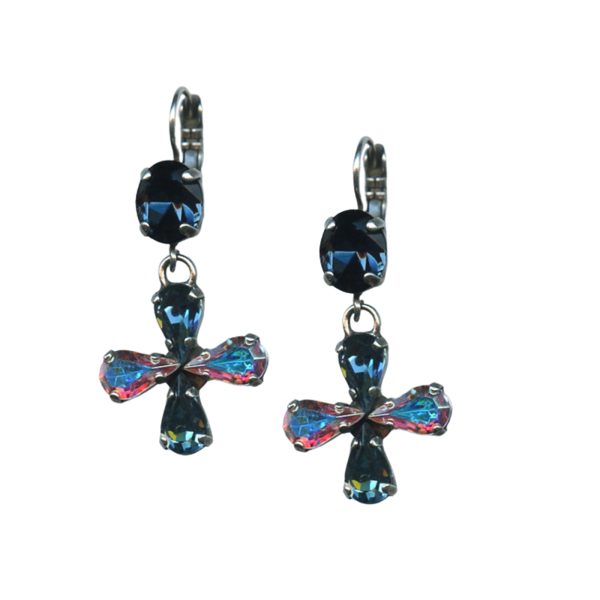 Mariana Earrings Gorgeous Montana Blue & AB Austrian Crystals Mood Indigo Songbook Coll.
