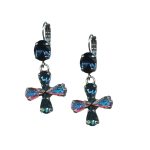 Mariana Earrings Gorgeous Montana Blue & AB Austrian Crystals Mood Indigo Songbook Coll. - Image 3