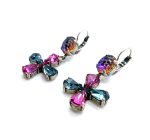 Earrings By Mariana Woman Perfect Indian Pink and Montana Swarovski Crystals - Image 3