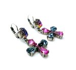 Earrings By Mariana Woman Perfect Indian Pink and Montana Swarovski Crystals - Image 2