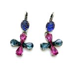 Earrings By Mariana Woman Perfect Indian Pink and Montana Swarovski Crystals