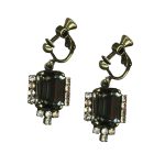 Mariana Earrings Gorgeous Black Diamond & Moonlight Austrian Crystal My Treasures Coll. - Image 2