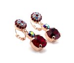 Earrings By Mariana Woman Stunning Siam and AB Swarovski Crystals - Image 3