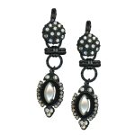 Mariana Earrings Fashionable Cream Pearl, Clear, White Opal, & AB Austrian Crystals Bermuda Caribbean Life Coll. - Image 2