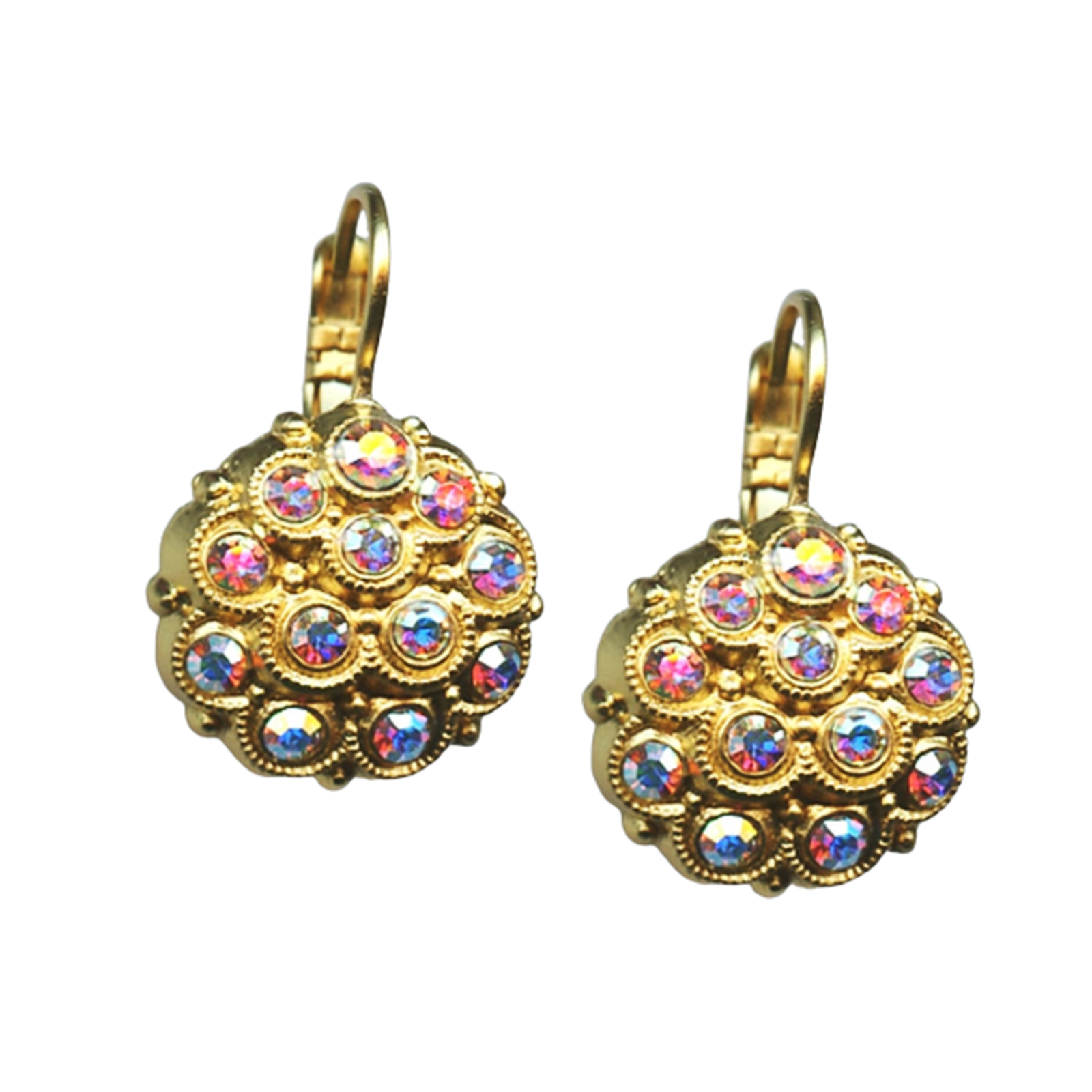E-1028-2-001AB-YG6(1) Mariana Earrings Glitzy Aurora Boreale Austrian Crystals My Treasures Coll. - Image 1