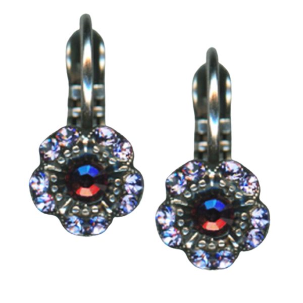 Mariana Earrings Gorgeous Floral Tanzanite Austrian Crystal My Treasures Coll.