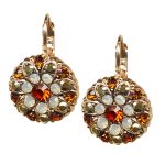 Mariana Earrings Shimmering Hyacinth, White Opal, & Aurum Austrian Crystal My Treasures Coll. - Image 2