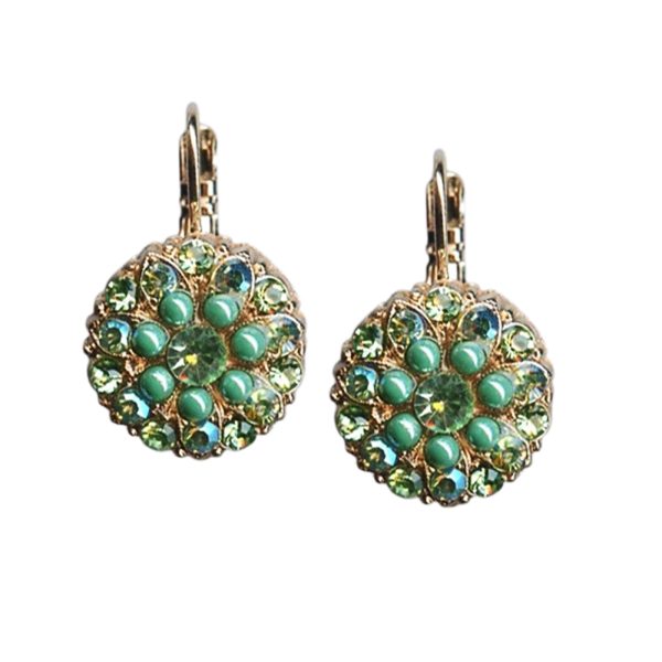 Mariana Earrings Guardian Angel Apple Green & Peridot Austrian Crystals Oasis Silk Road Coll.