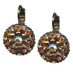 Mariana Earrings Exquisite Lt Smoked Topaz & Lava Austrian Crystals Caramel The Sweet Life Coll. - Image 2