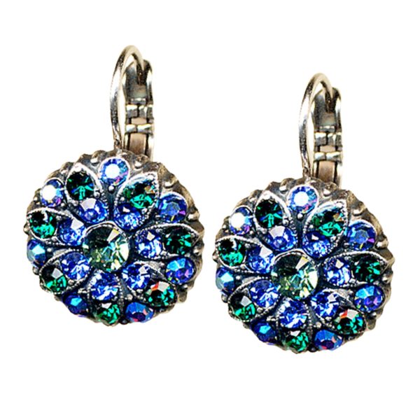 Mariana Earrings Guardian Angel Silver, Indicolite & Sapphire Austrian Crystals My Treasures Coll.