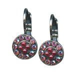 Earrings By Mariana Woman Adorable Mulberry Pink Swarovski Crystals - Image 3