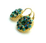 Mariana Earrings Elegant Emerald Austrian Crystals My Treasures Coll. - Image 3