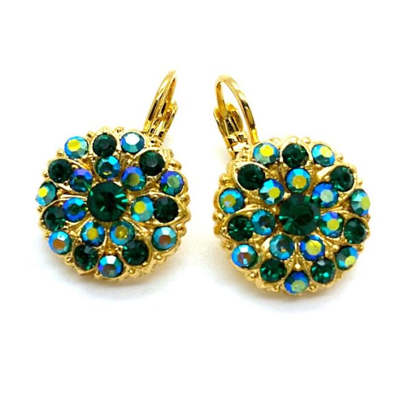 Mariana Earrings Elegant Emerald Austrian Crystals My Treasures Coll.
