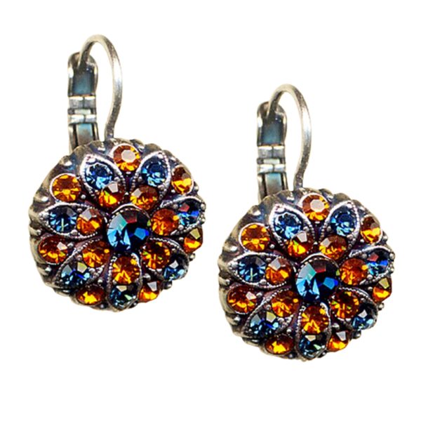 Mariana Earrings Charming Montana Blue & Hyacinth Austrian Crystals My Treasures Coll.