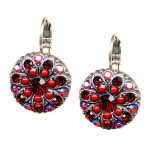 Mariana Earrings Lustrous Siam, Red Coral, & AB Austrian Crystals My Treasures Coll. - Image 2