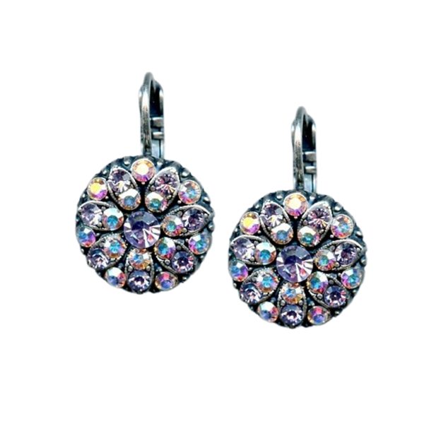 Mariana Earrings Shimmering AB & Violet Austrian Crystals My Treasures Coll.