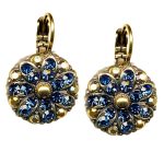 Mariana Earrings Glamorous Aurum & Sapphire Austrian Crystals My Treasures Coll. - Image 2
