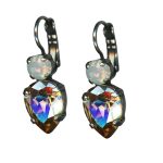 Mariana Earrings Fashionable Golden Shadow & White Opal Austrian Crystals My Treasures Coll.