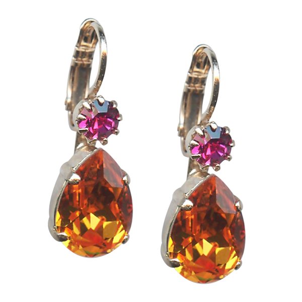 Mariana Earrings Sassy Hyacinth & Rose Austrian Crystals Lady Marmalade Songbook Coll.