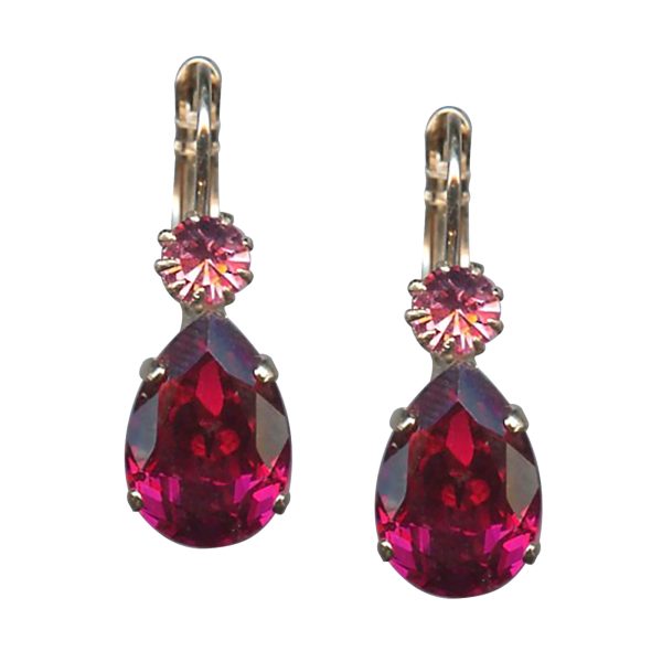 Mariana Earrings Glamorous Ruby & Rose Austrian Crystals My Treasures Coll.