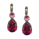 Mariana Earrings Glamorous Ruby & Rose Austrian Crystals My Treasures Coll. - Image 3