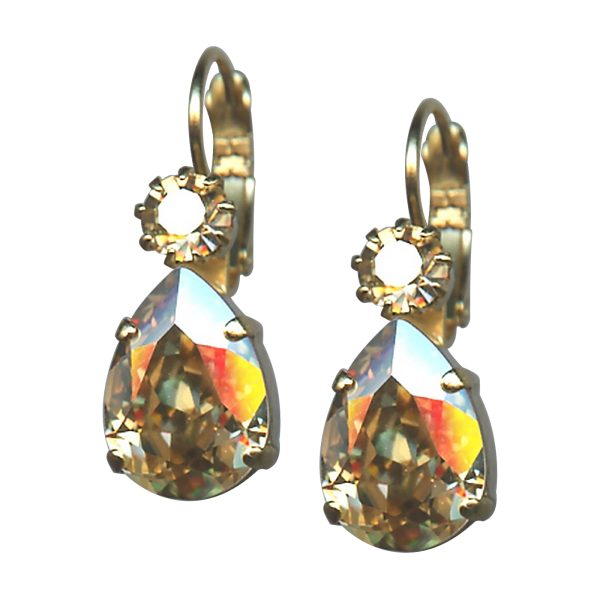 Mariana Earrings Exquisite Golden Shadow Austrian Crystals My Treasures Coll.