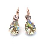 Earrings By Mariana My Treasures Coll. Luminous Green & Vintage Rose Swarovski Crystals - Image 3