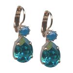 Mariana Earrings Gorgeous Blue Zircon & Caribbean Blue Opal Austrian Crystals My Treasures Coll. - Image 3