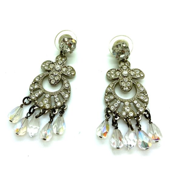 Mariana Earrings Boho Gypsy Clear Austrian Crystals My Treasures Coll.