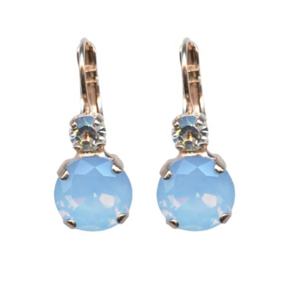 Mariana Earrings Round Clear & Blue Opal Austrian Crystals My Treasures Coll. A