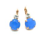 Mariana Earrings Round Clear & Blue Opal Austrian Crystals My Treasures Coll. B - Image 3
